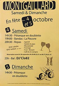 Affiche de la fête