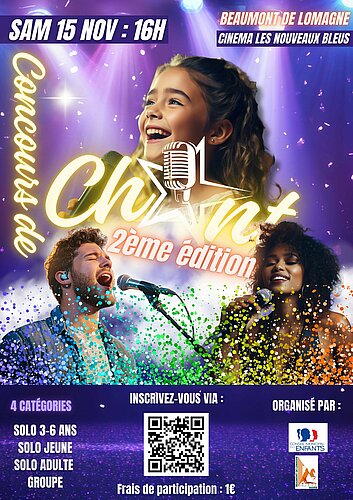 Affiche concours de chant 2025