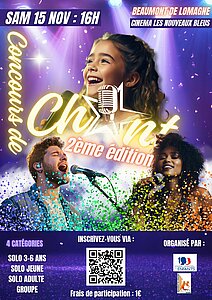 Affiche concours de chant 2025