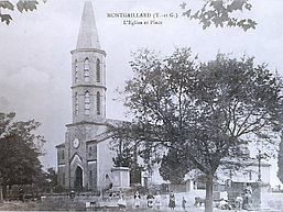 L'église de Montgaillard au début du XXe siècle.